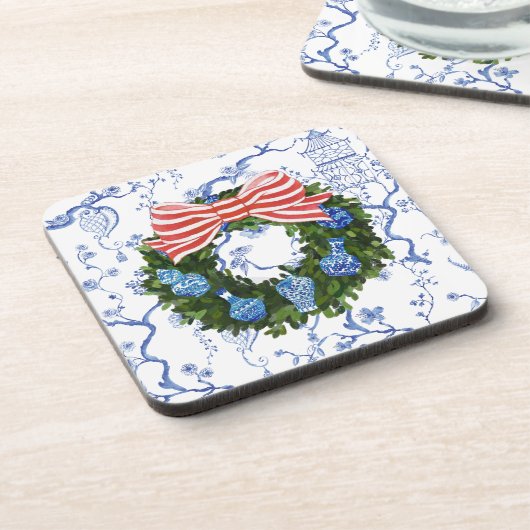 クリスマスの飾り気のないリース、ジンジャー・ジャー・ジャー。 コースター (左側)