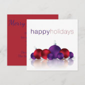 クリスマスの飾り玉 招待状 (正面/裏面)