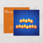 クリスマスの飾り玉 招待状 (正面/裏面)