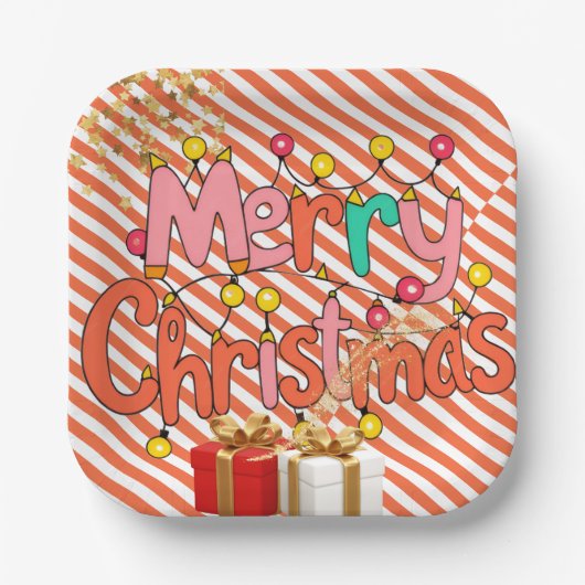 クリスマスの飾り オーナメント ペーパープレート (正面)