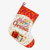 クリスマスの飾り オーナメント ラージクリスマスストッキング (正面 (吊り時))