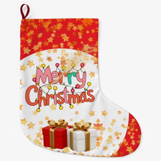 クリスマスの飾り オーナメント ラージクリスマスストッキング (正面)