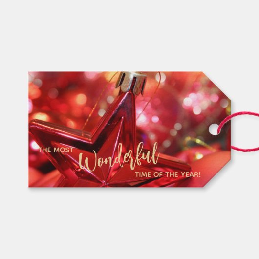 クリスマスの飾り ギフトタグ (正面(横))