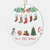クリスマスの飾り – クリスマスをすてき持つ セラミックオーナメント (左)