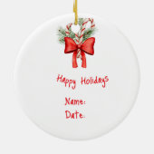 クリスマスの飾り – クリスマスをすてき持つ セラミックオーナメント (裏面)