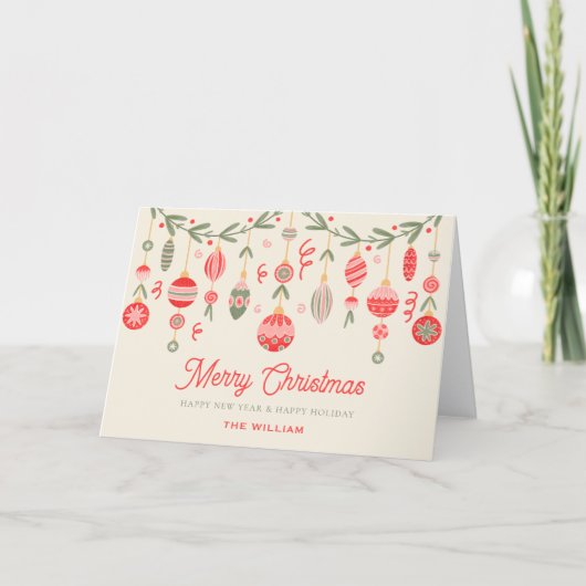 クリスマスの飾り シーズンカード (正面)