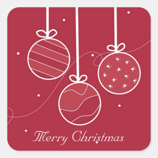 クリスマスの飾り スクエアシール (正面)