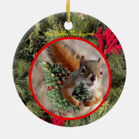 クリスマスの飾り、セラミックラウンド、ミスター・ビックレス セラミックオーナメント (裏面)