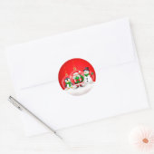 クリスマスの飾り ラウンドシール (封筒)