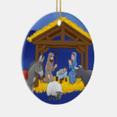 クリスマスの飾り、出生の場面 セラミックオーナメント (右)