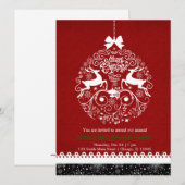 クリスマスの飾り 招待状 (正面/裏面)