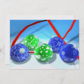 クリスマスの飾り 招待状 (正面/裏面)