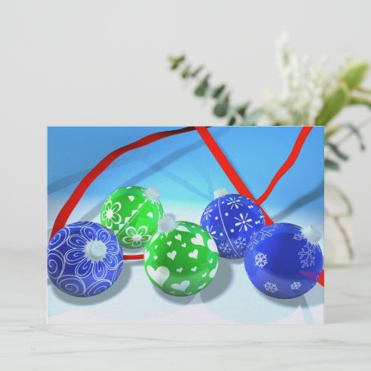 クリスマスの飾り 招待状 (スタンド正面)