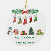 クリスマスの飾り – 素敵なクリスマスにする セラミックオーナメント (正面)