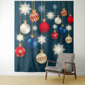 クリスマスの飾り 雪の結晶 装飾 背景 タペストリー (インサイチュ)