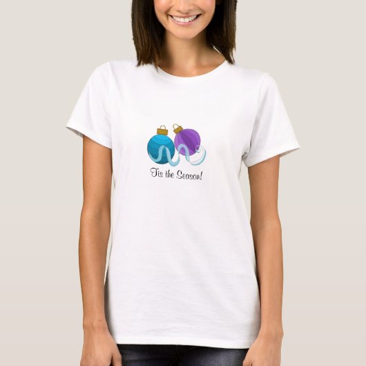 クリスマスの飾り Tシャツ (正面)