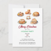 クリスマスの饗宴の水色 招待状 (正面)