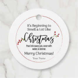 クリスマスの香りがするラベルだ フェイバータグ