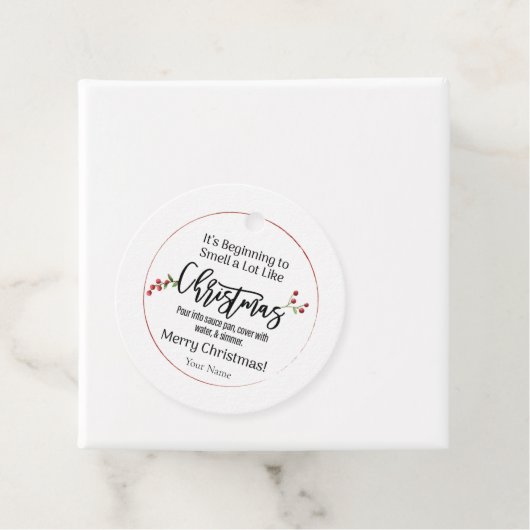 クリスマスの香りがするラベルだ フェイバータグ (インサイチュ)