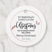 クリスマスの香りがするラベルだ フェイバータグ (正面)