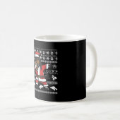 クリスマスの馬おもしろいの踊り コーヒーマグカップ (正面右)