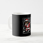 クリスマスの馬おもしろいの踊り コーヒーマグカップ (正面左)