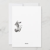 クリスマスの馬とサンタクロース シーズンカード (裏面)