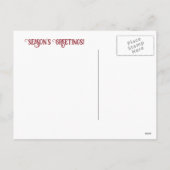 クリスマスの馬と雪 シーズンポストカード (裏面)