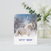 クリスマスの馬と雪 シーズンポストカード (スタンド正面)