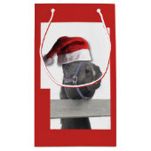 クリスマスの馬サンタクロース スモールペーパーバッグ (裏面)