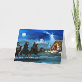 クリスマスの馬小屋のシーン グリーティングカード シーズンカード