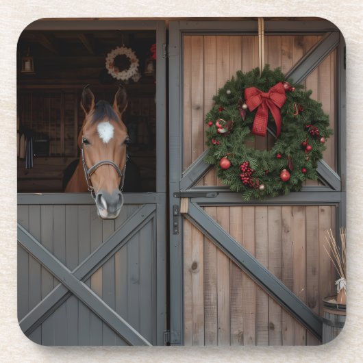 クリスマスの馬小屋 コースター (正面)