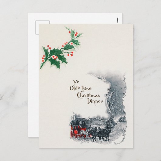 クリスマスの馬車 シーズンポストカード (正面/裏面)