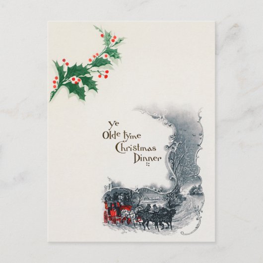 クリスマスの馬車 シーズンポストカード (正面)