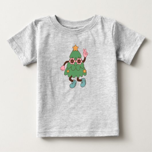 クリスマスの馬鹿げたツリー ベビーTシャツ (正面)