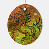 クリスマスの馬-オーナメント セラミックオーナメント (左)