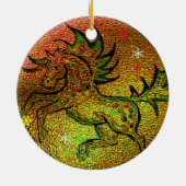 クリスマスの馬-オーナメント セラミックオーナメント (裏面)