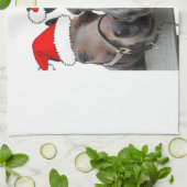 クリスマスの馬 キッチンタオル (折り畳み)