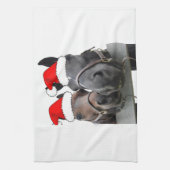 クリスマスの馬 キッチンタオル (縦)