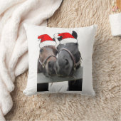 クリスマスの馬 クッション (ブランケット)