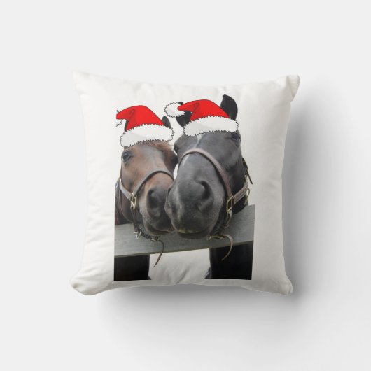 クリスマスの馬 クッション (正面)