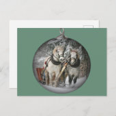 クリスマスの馬 シーズンポストカード (正面/裏面)