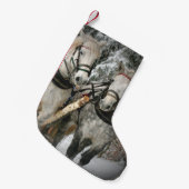 クリスマスの馬 スモールクリスマスストッキング (正面 (吊り時))