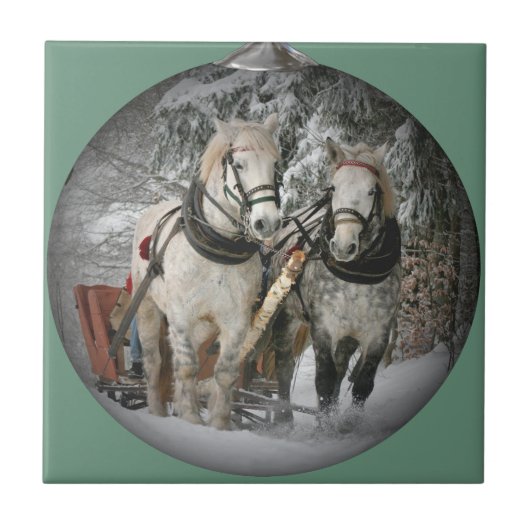 クリスマスの馬 タイル (正面)