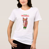 クリスマスの馬 トライブレンドＴシャツ (正面)