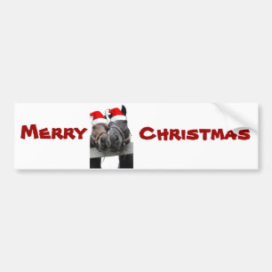 クリスマスの馬 バンパーステッカー