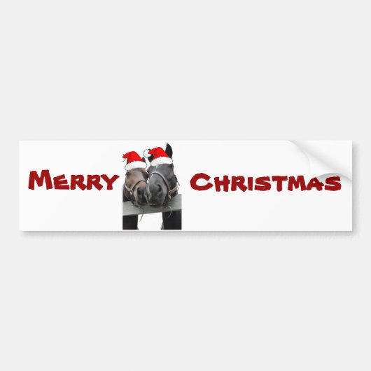 クリスマスの馬 バンパーステッカー (正面)