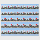 クリスマスの馬 ラッピングペーパー (フラット)