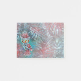 クリスマスの魅力のファッションのサンタのフクロウ ポストイット