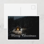 クリスマスの魔女小屋の挨拶 ポストカード (正面/裏面)